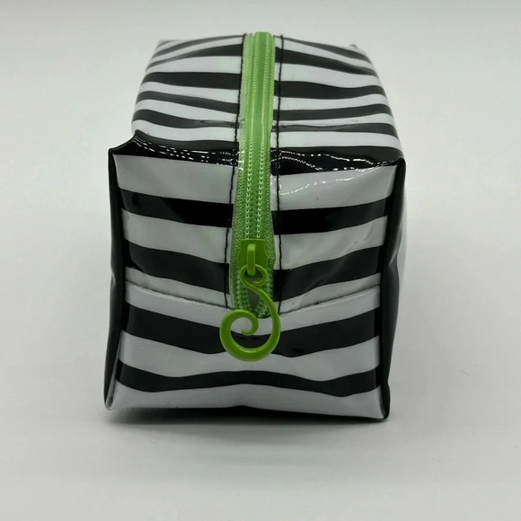 Beetlejuice Holiday Makeup Revolution Cosmetic Bag Black & White Striped - Picture 4 of 5